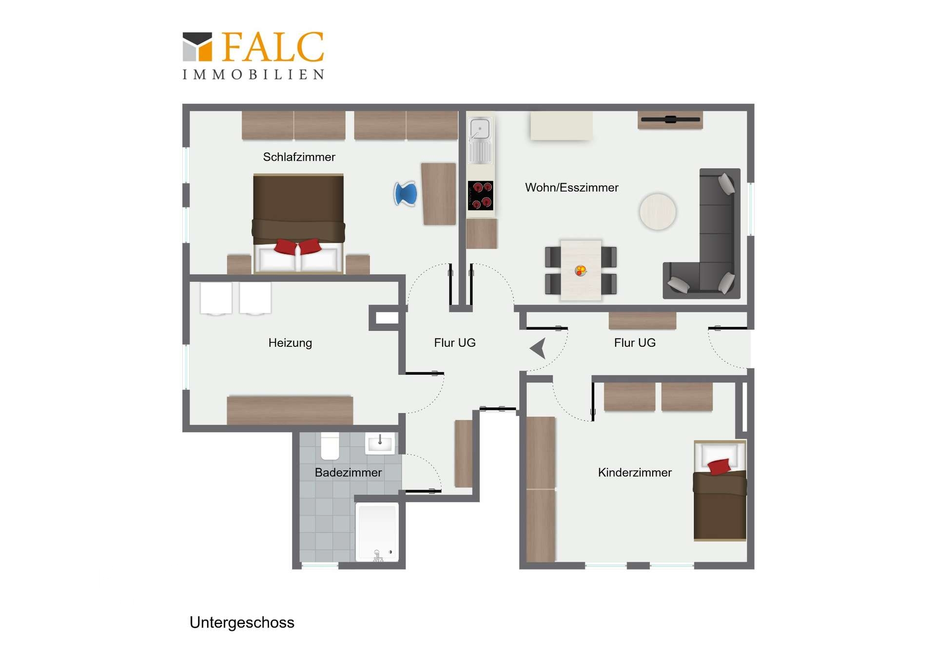 Grundriss UG möbliert